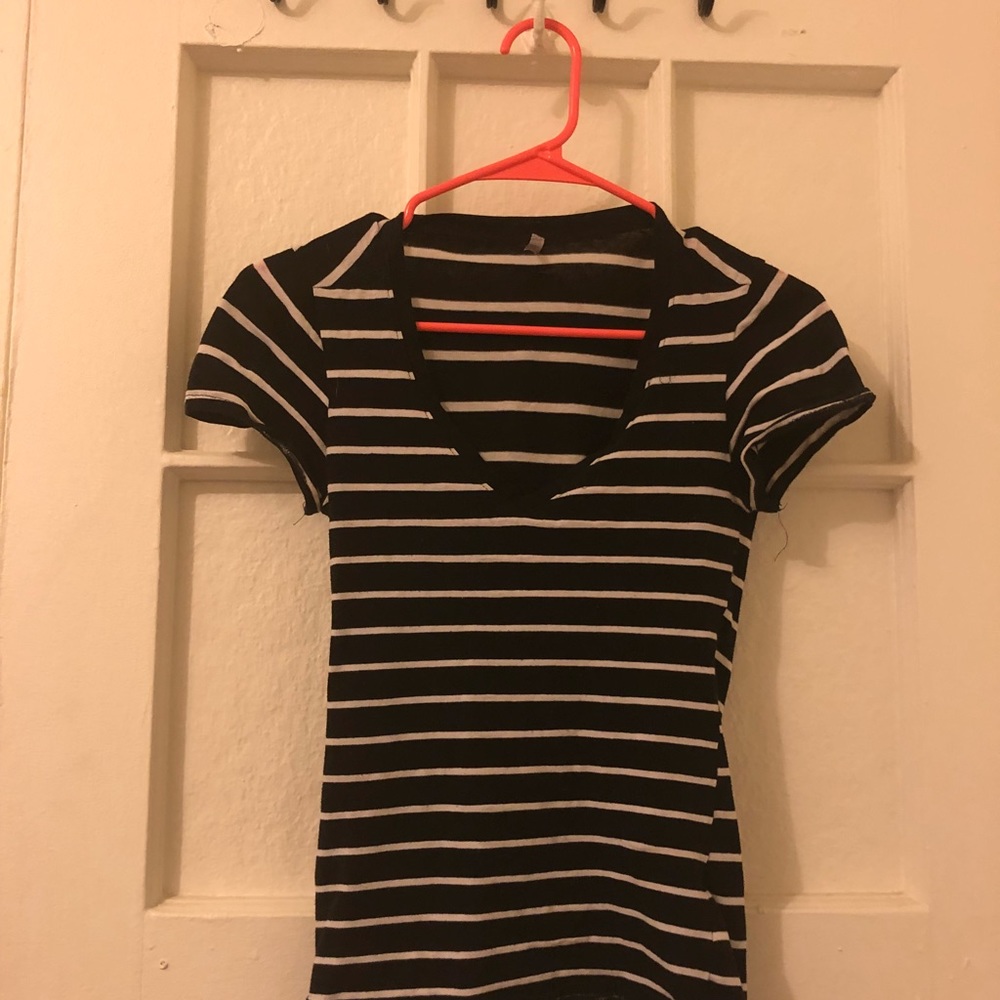 Black and White Womens Athletic Shirt